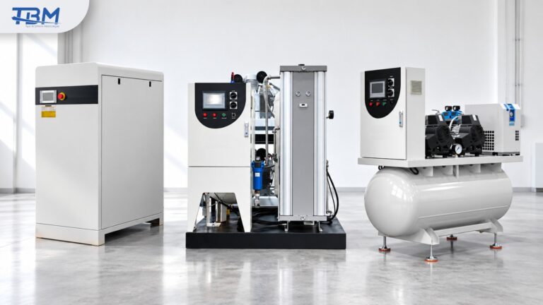 เครื่อง Medical Air Compressor และชุดทำลมแห้งในห้องเครื่อง